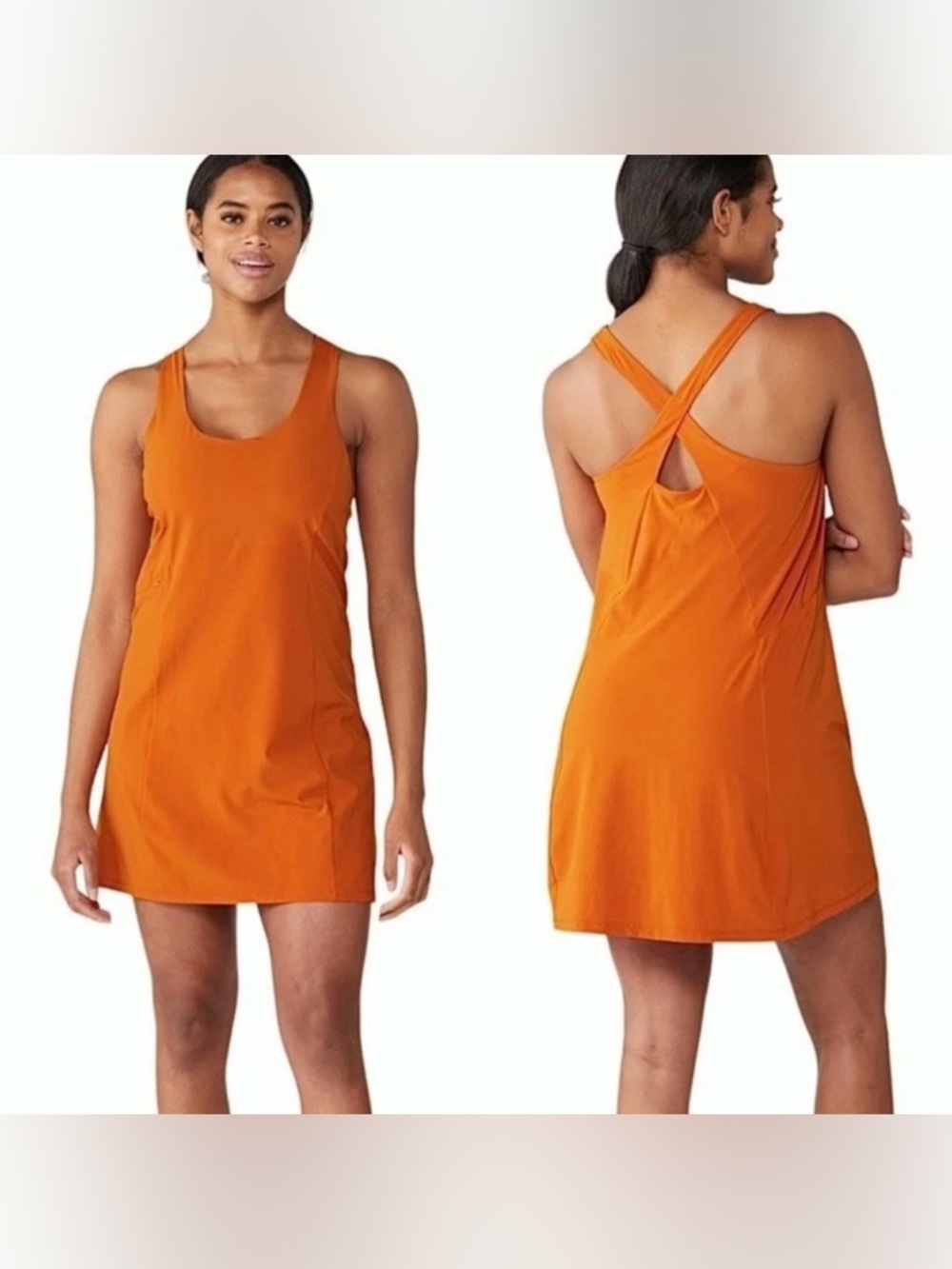 REI Dress Active Pursuits Training Dress Med Orange Athletic Tennis Pickleball
